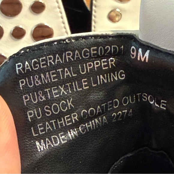 Steven Steve Madden Renata White Studded Ankle Booties size 9 festival - Picture 11 of 12